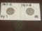 1913-D type 1 and 1917-D (nic-a-dated) Buffalo Nickels and 1826 Large Cent