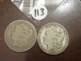 1884and 1881-O Morgan Dollars