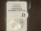 NGC 2007 $1 American Silver Eagle Gem Unc Early Releases
