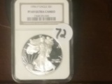 NGC 1996 $1 American Silver Eagle PF 69 UC
