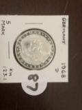 Germany 1968-D 5 Mark Proof Silver