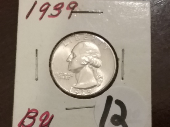 1939 Brilliant Uncirculated Washington Quarter