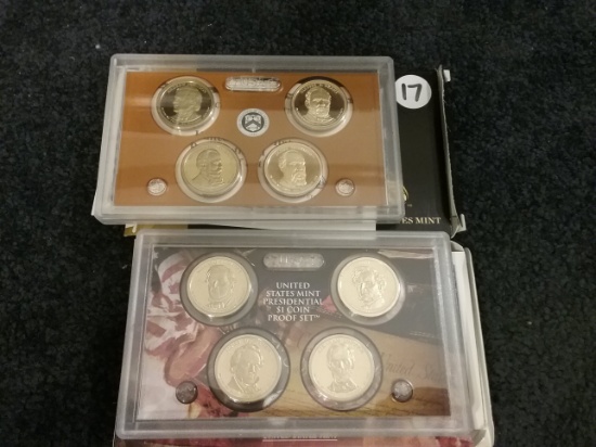 2010 and 2011 Proof Presidential Dollar Sets