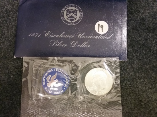 1971-S Silver Uncirculated Eisenhower Dollar "Blue Ike"