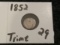 1852 Silver 3-cent Trime