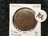 Jersey 1858 1/13th Shilling