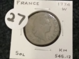 France 1774w sol