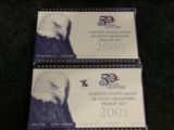 2000 and 2001 Proof State Quarter Set