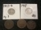 1918, and 1913-D type 1 Buffalo Nickels, and 1851, 1838 and Unknown Large Cents