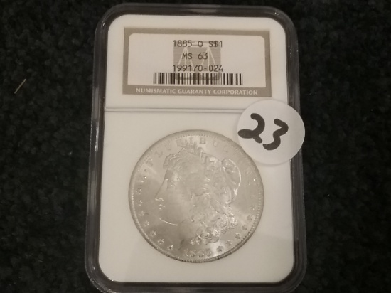 NGC 1885-O $1 Morgan Dollar MS-63