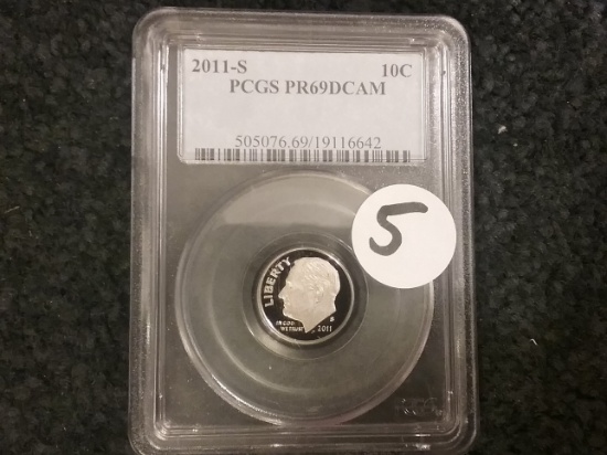 PCGS 2011-S 10 cent PR 69 DCAM