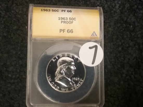 ANACS 1963 50 cent PF 66