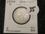 Germany 1939d 2 reichmark