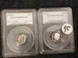 PCGS 2010-S and 1973-S 10 cent PR 69 DCAM