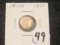 GOLD 1857 type 3 $1 gold dollar