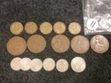 Sixteen (16) British coins
