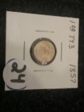 GOLD 1857 $1 type 3 gold dollar