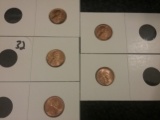 1944-S, 1944-S, 1944, 1956-D and 1956-D BU RED GEM Wheat cents
