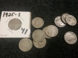 Bag of 10 Buffalo Nickels…original..all early dates