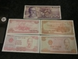Five pieces of foreign currency…all Uncirculated