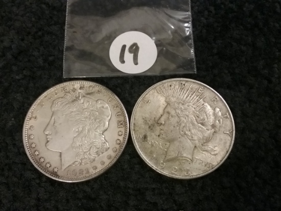 1921 and 1923 Silver Dollars