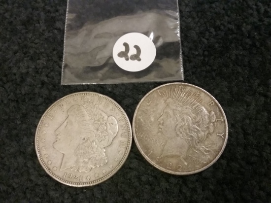 1921-D and 1922 Silver Dollars