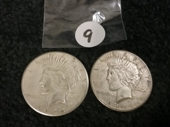 1922-S and 1926 Silver Dollars