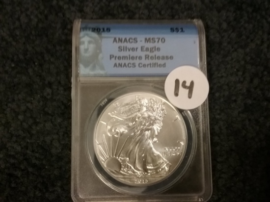 ANACS American Silver Eagle 2005 MS-70 Premier Release