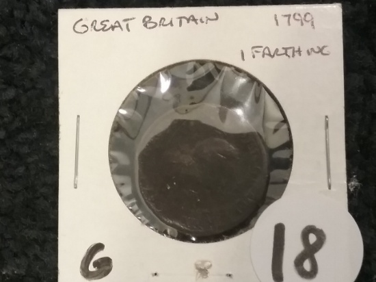 WOW 1799 Great Britain Farthing in good condition