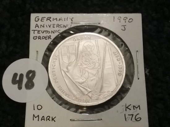 Germany 1990-J Anniversary Teutonic Order 10 Mark Proof