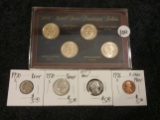 2008 Presidential Dollar Collection Uncirculated and four Proof coins