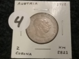 Austria 1912 2 corona UNC