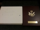 2011 Presidents 8 Coin Set in a beautiful wood (or woodlike) box