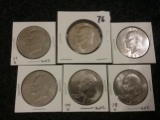 Six Uncirculated Eisenhower Dollars