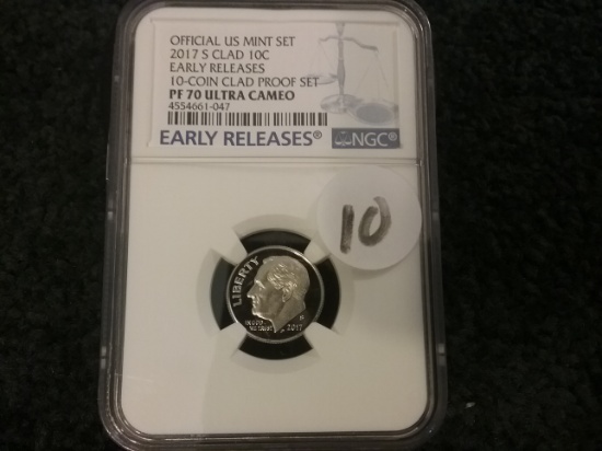 NGC 2017-S PF 70 Ultra Cameo 10 cent Early Release