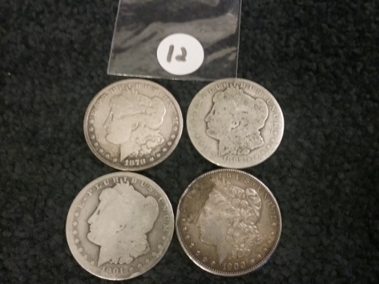 Four Morgan Dollars