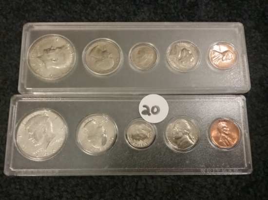 1966 and 1967 Uncirculated Mint Sets in Whitman Holders