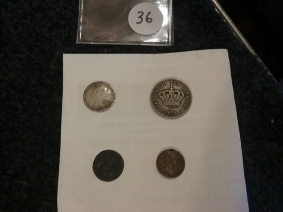 Four cool, maybe scarce, Foreign coins