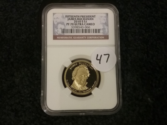 NGC 2015-S $1 Buchanan Dollar PF-70 Ultra Cameo