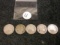 Five Semi-Key Buffalo Nickels