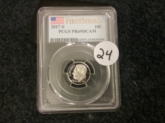 PCGS 2017-S PR 69 DCAM 10 cent