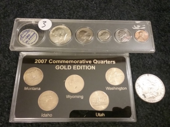 1968 Uncirculated Mint Set, 2007 Gold edition State quarter set and…..