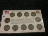Set of US Wartime Silver Nickels