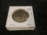 A stack of Brilliant Uncirculated 1976 Type 1 Eisenhower Dollars