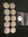 Ten (10) Semi-Key Buffalo Nickels