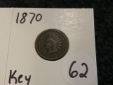 KEY DATE 1870 INDIAN CENT