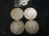 Four Morgan Dollars….1882, 1891-O, 1881-S, 1900-O