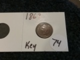 KEY DATE 1867 INDIAN CENT