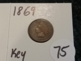 KEY DATE 1869 INDIAN CENT