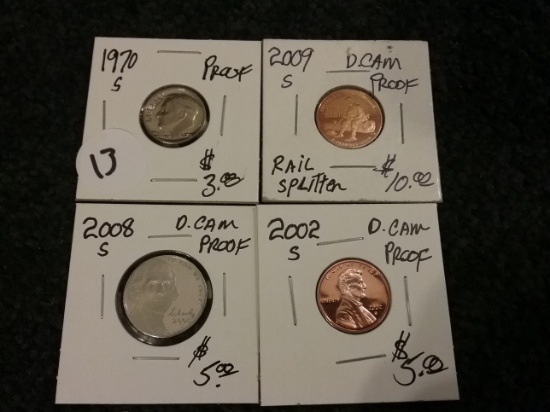 Four Proof Coins